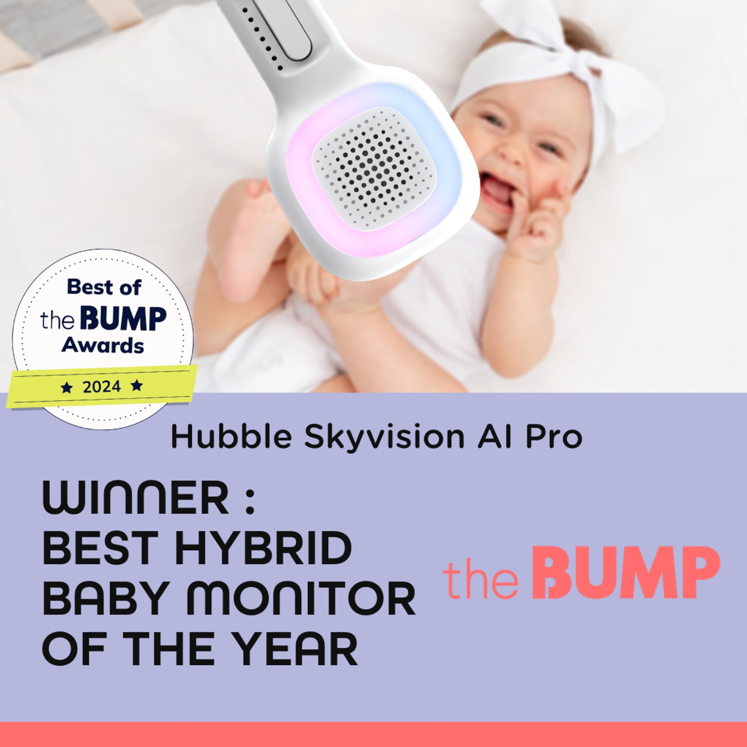 Foto 2 | Monitor De Bebé Con Cámara Inteligente Hubble Connected Skyvision Pro - Venta Internacional.