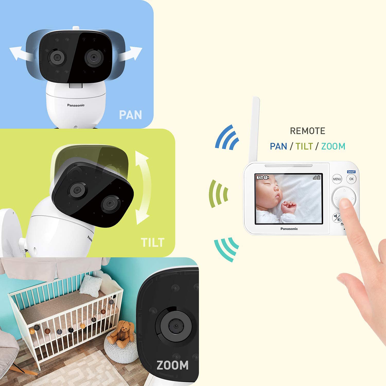 Foto 4 pulgar | Monitor Para Bebés Panasonic Kx-hn4101w Con Cámara De Vídeo En Color De 3,5 Pulgadas - Venta Internacional.