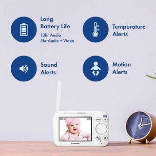 Foto 6 | Monitor Para Bebés Panasonic Kx-hn4101w Con Cámara De Vídeo En Color De 3,5 Pulgadas - Venta Internacional.