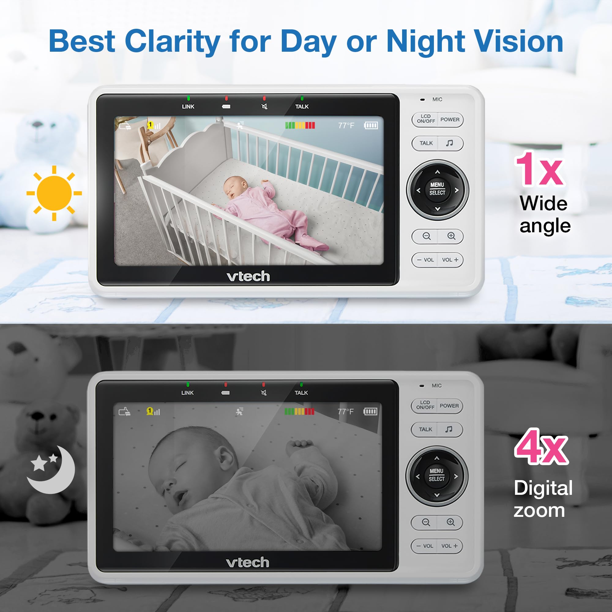 Foto 4 pulgar | Monitor Wifi Inteligente Para Bebés Vtech Vm901 Con Cámara De 1080p Y 5 Pulgadas - Venta Internacional.