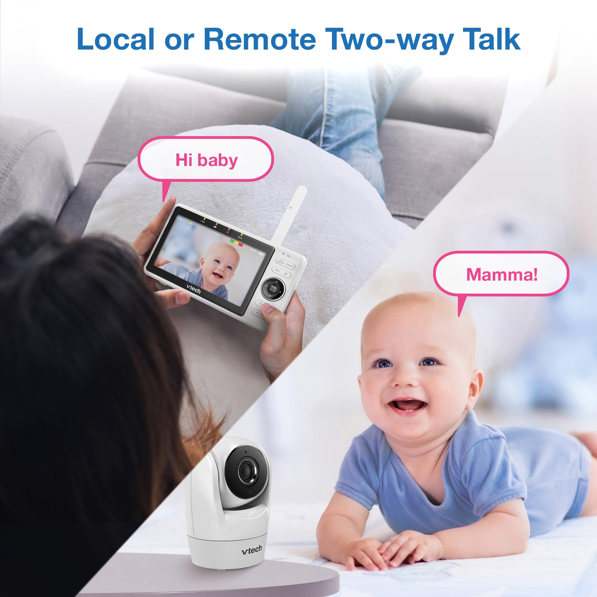 Foto 8 pulgar | Monitor Wifi Inteligente Para Bebés Vtech Vm901 Con Cámara De 1080p Y 5 Pulgadas - Venta Internacional.