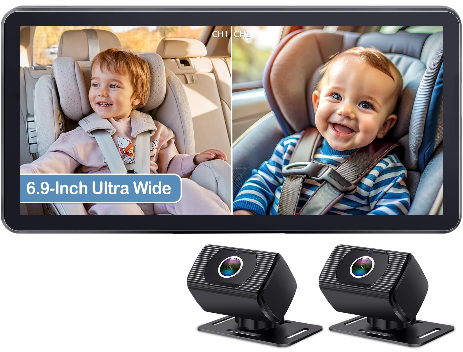 Foto 2 pulgar | Cámara De Coche Para Bebés Yakry Y13 Con Pantalla Ultraancha De 6,9 Pulgadas - Venta Internacional.