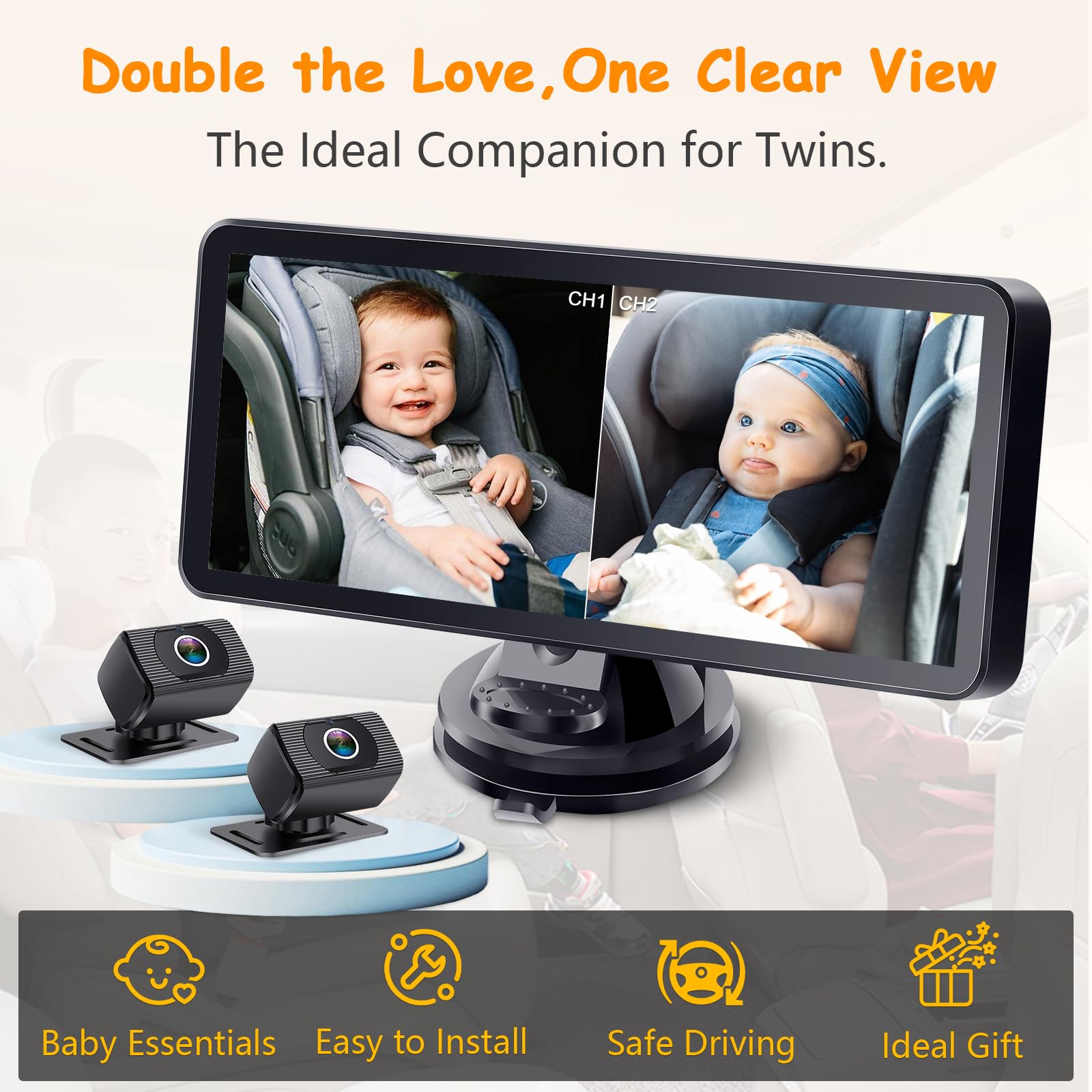 Foto 3 pulgar | Cámara De Coche Para Bebés Yakry Y13 Con Pantalla Ultraancha De 6,9 Pulgadas - Venta Internacional.