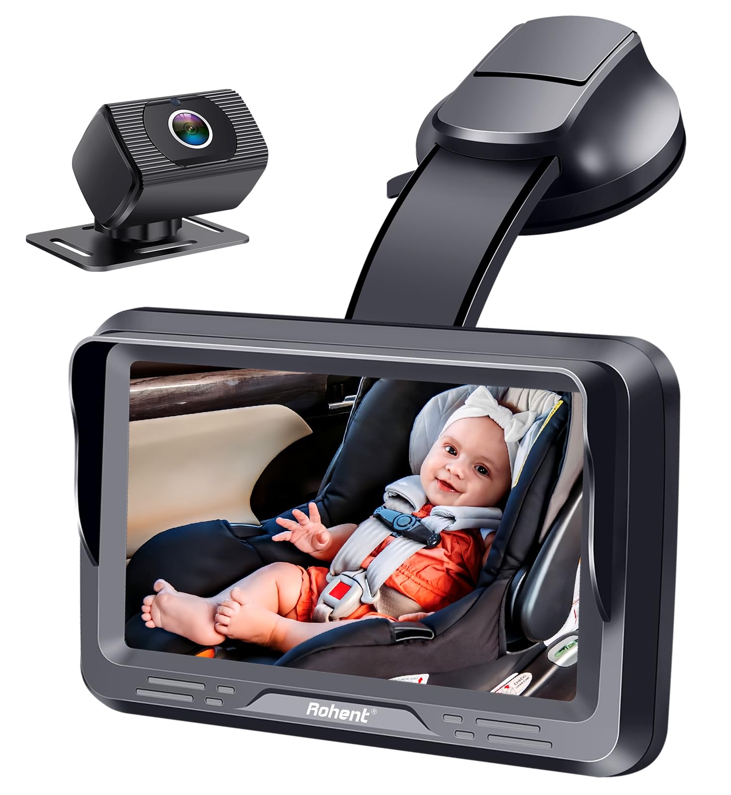 Foto 2 pulgar | Cámara De Coche Para Bebés Rohent Hd 1080p Orientada Hacia Atrás Con Visión Nocturna - Venta Internacional.