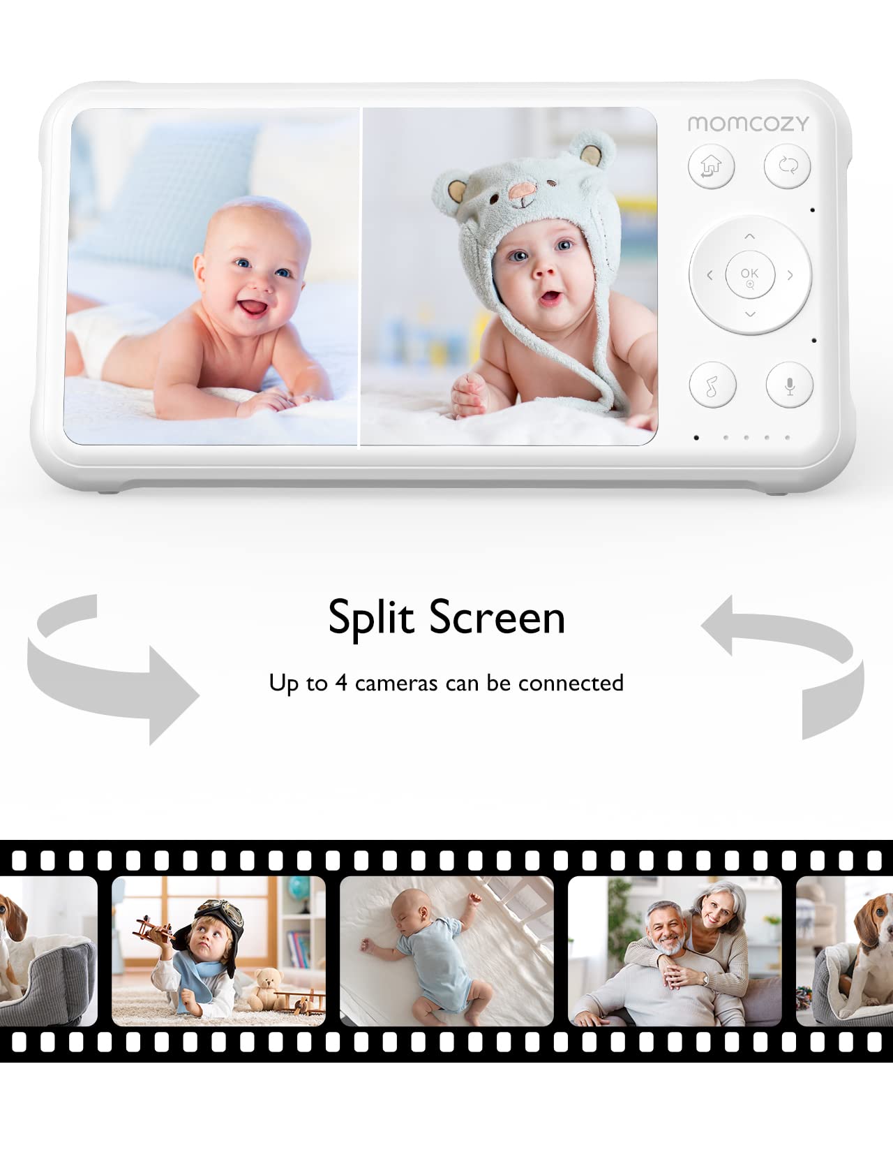 Foto 4 pulgar | Monitor Para Bebés Momcozy Bm01, Cámara Adicional 1080p Hd Con Panorámica, Inclinación Y Zoom - Venta Internacional.