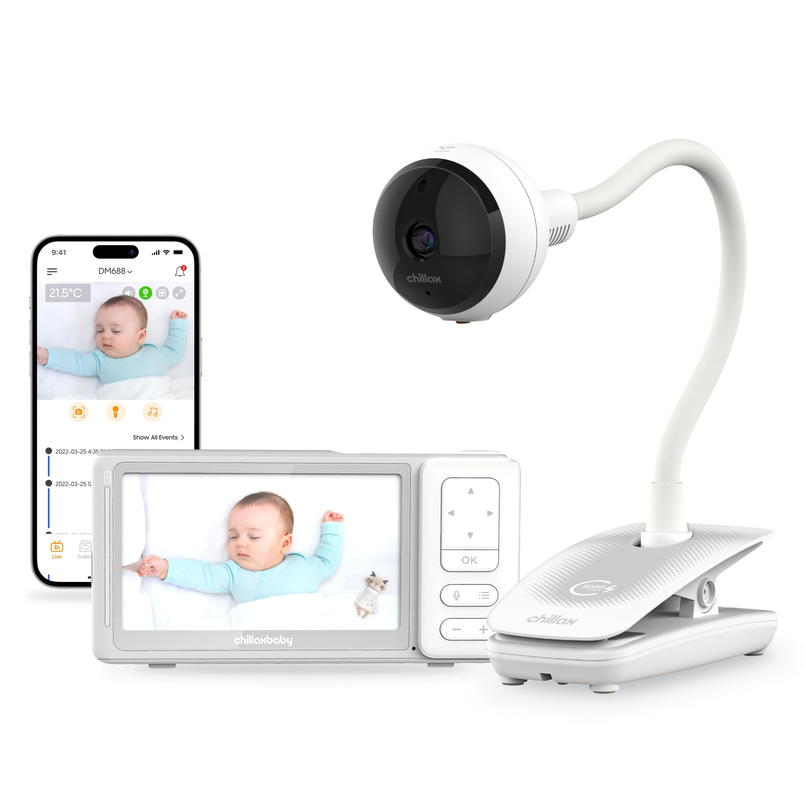 Foto 2 pulgar | Monitor Portátil Para Bebés Chillax Giraffe Pro Con Cámara Hd 1080p - Venta Internacional.
