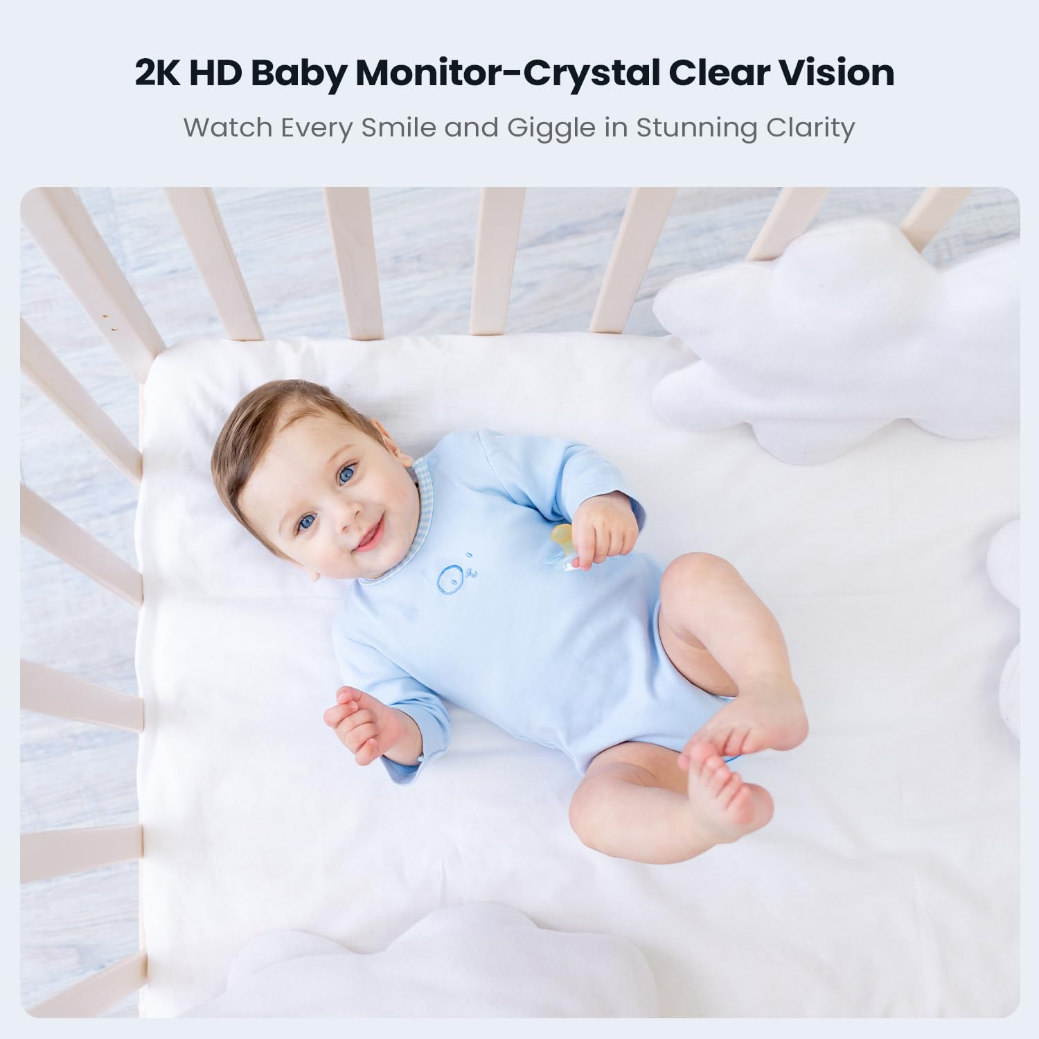 Foto 4 pulgar | Cámara Baby Monitor Iegeek 2k Con Pantalla De Visión Nocturna De 5 Pulgadas - Venta Internacional.