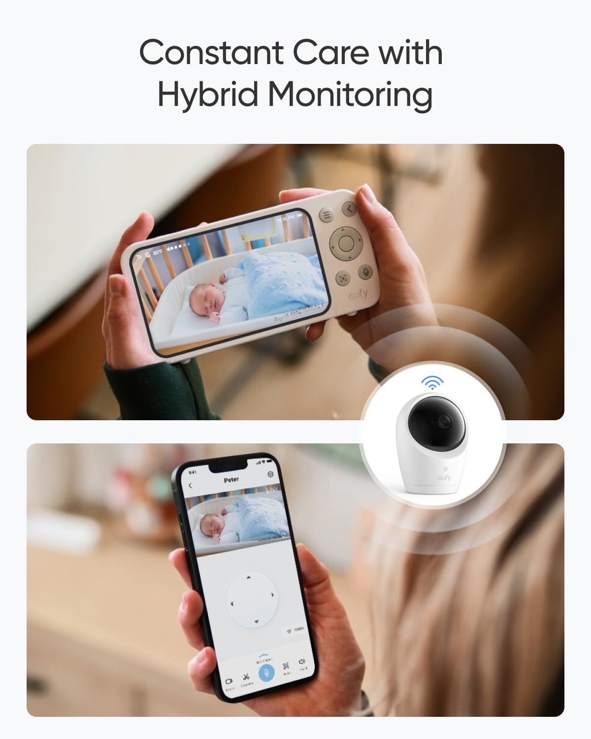 Foto 2 | Monitor Para Bebés Eufy E20 2k Hd, Pantalla Wifi De 5 Pulgadas Y 720p - Venta Internacional.