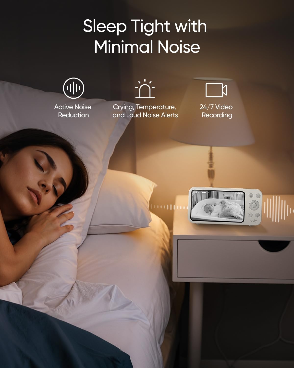 Foto 6 pulgar | Monitor Para Bebés Eufy E20 2k Hd, Pantalla Wifi De 5 Pulgadas Y 720p - Venta Internacional.