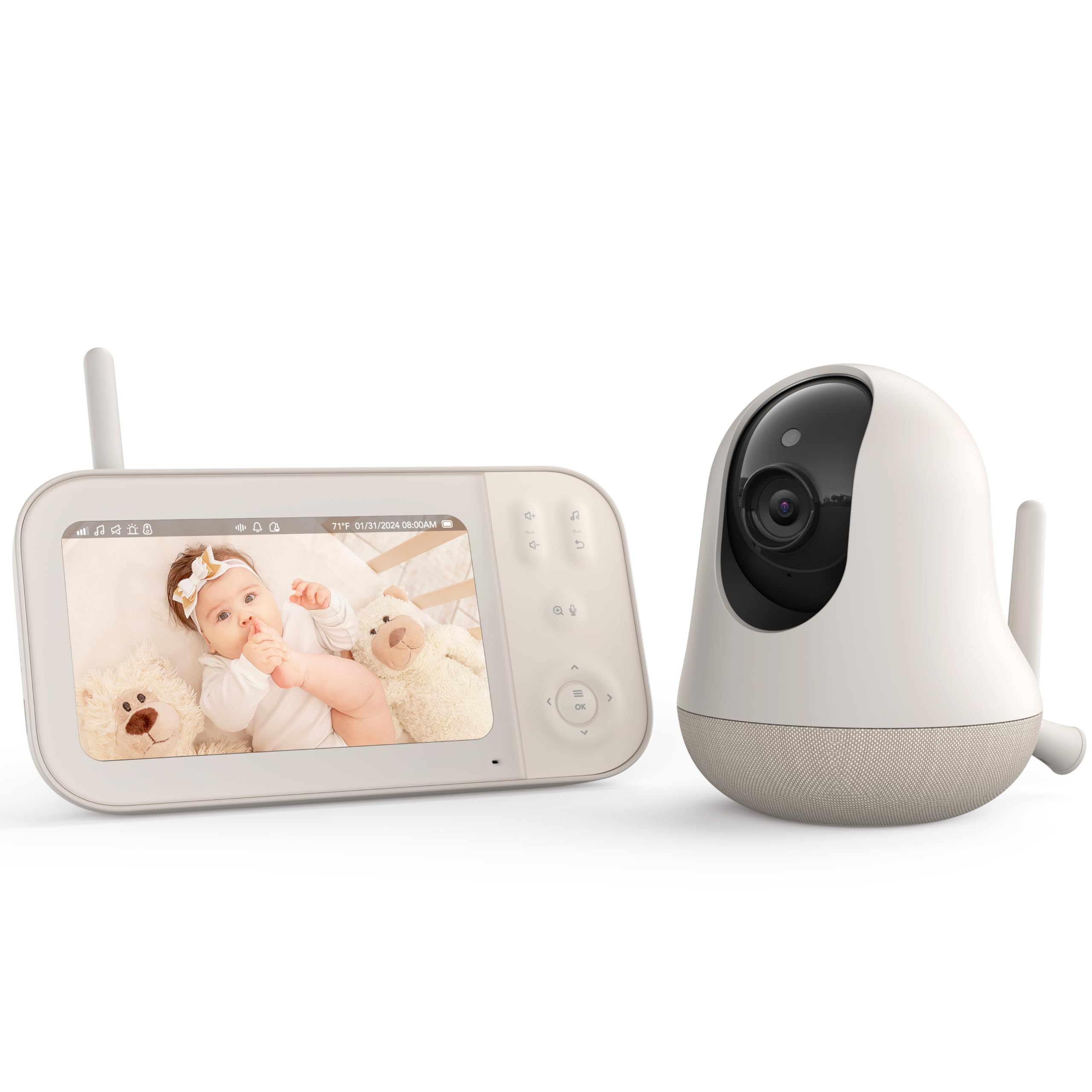 Foto 2 pulgar | Monitor Para Bebés Nooie Con Cámara 720p Hd Y Pantalla De 5 Pulgadas - Venta Internacional.