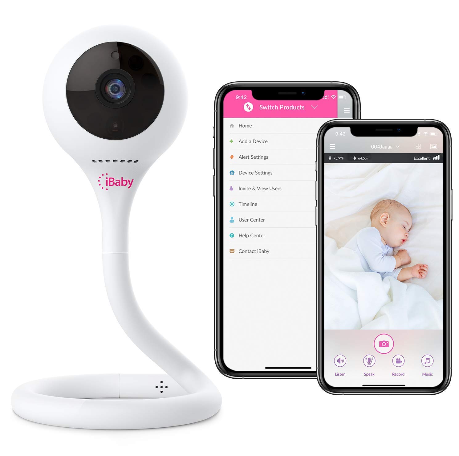 Foto 2 pulgar | Monitor Para Bebés Ibaby M2c Wifi Fhd 1080p Audio Visión Nocturna - Venta Internacional.