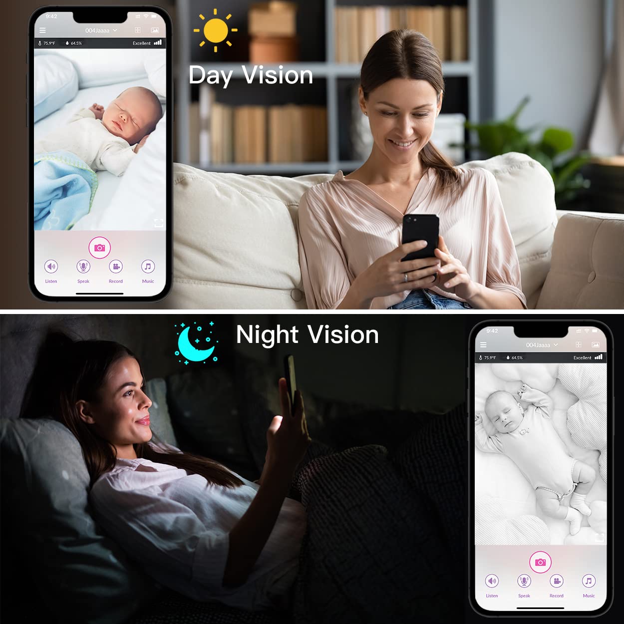 Foto 5 pulgar | Monitor Para Bebés Ibaby M2c Wifi Fhd 1080p Audio Visión Nocturna - Venta Internacional.