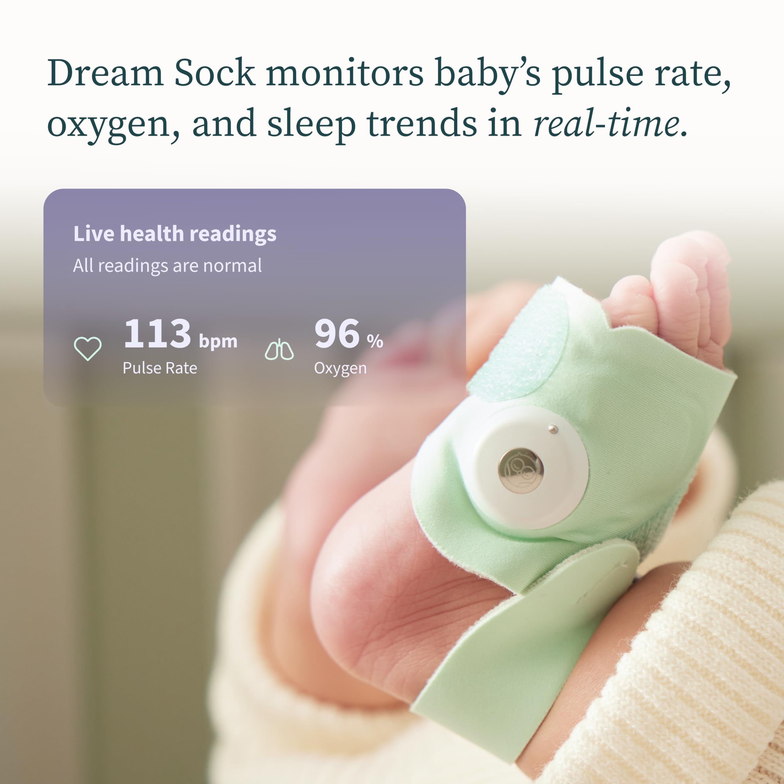 Foto 3 pulgar | Monitor Inteligente Para Bebés Owlet Dream Sock Aprobado Por La Fda - Venta Internacional.