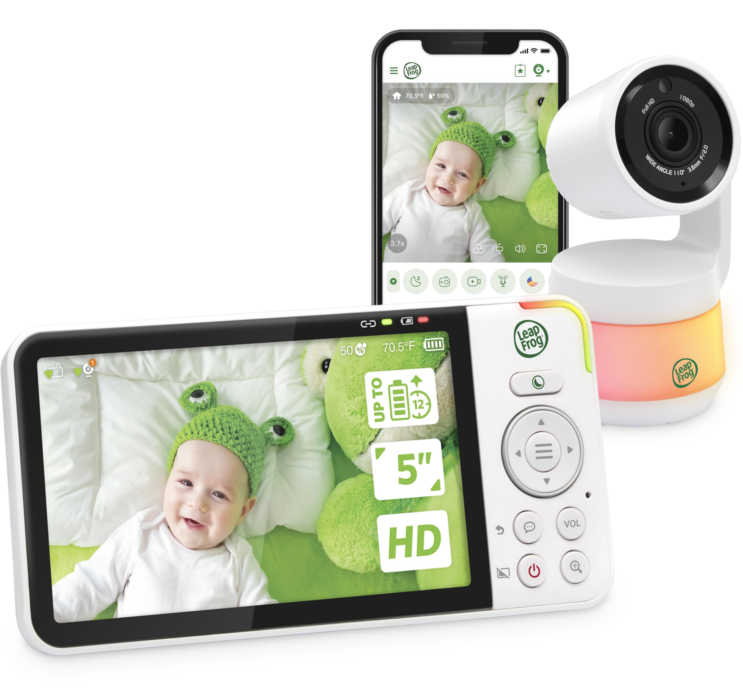 Foto 2 pulgar | Monitor Para Bebés Leapfrog Lf925hd Con Cámara 1080p Wifi Y Pantalla De 5 Pulgadas - Venta Internacional.