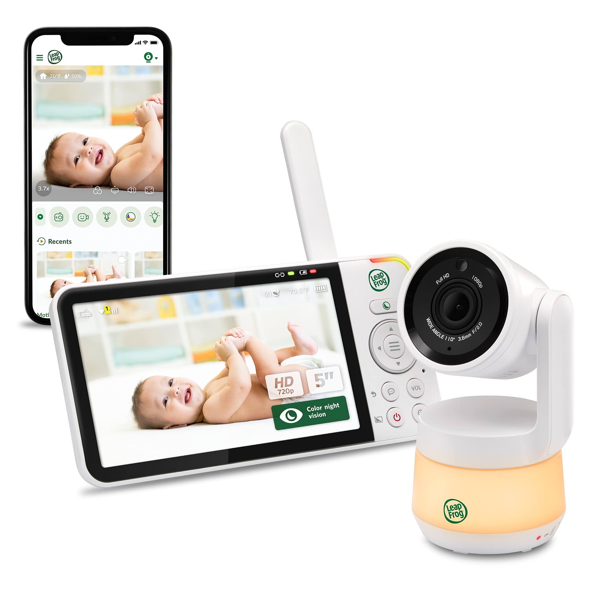 Foto 3 pulgar | Monitor Para Bebés Leapfrog Lf925hd Con Cámara 1080p Wifi Y Pantalla De 5 Pulgadas - Venta Internacional.