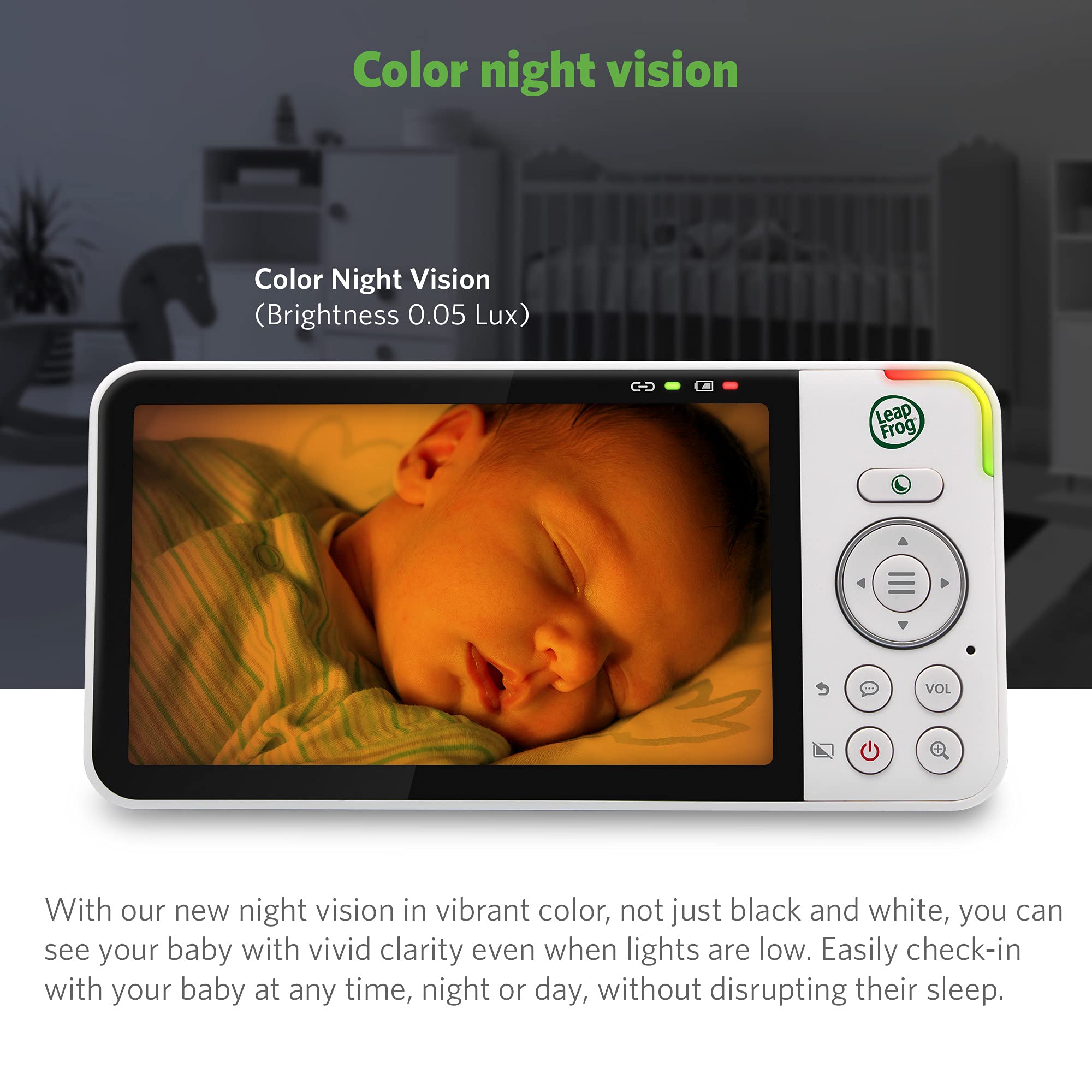 Foto 6 pulgar | Monitor Para Bebés Leapfrog Lf925hd Con Cámara 1080p Wifi Y Pantalla De 5 Pulgadas - Venta Internacional.