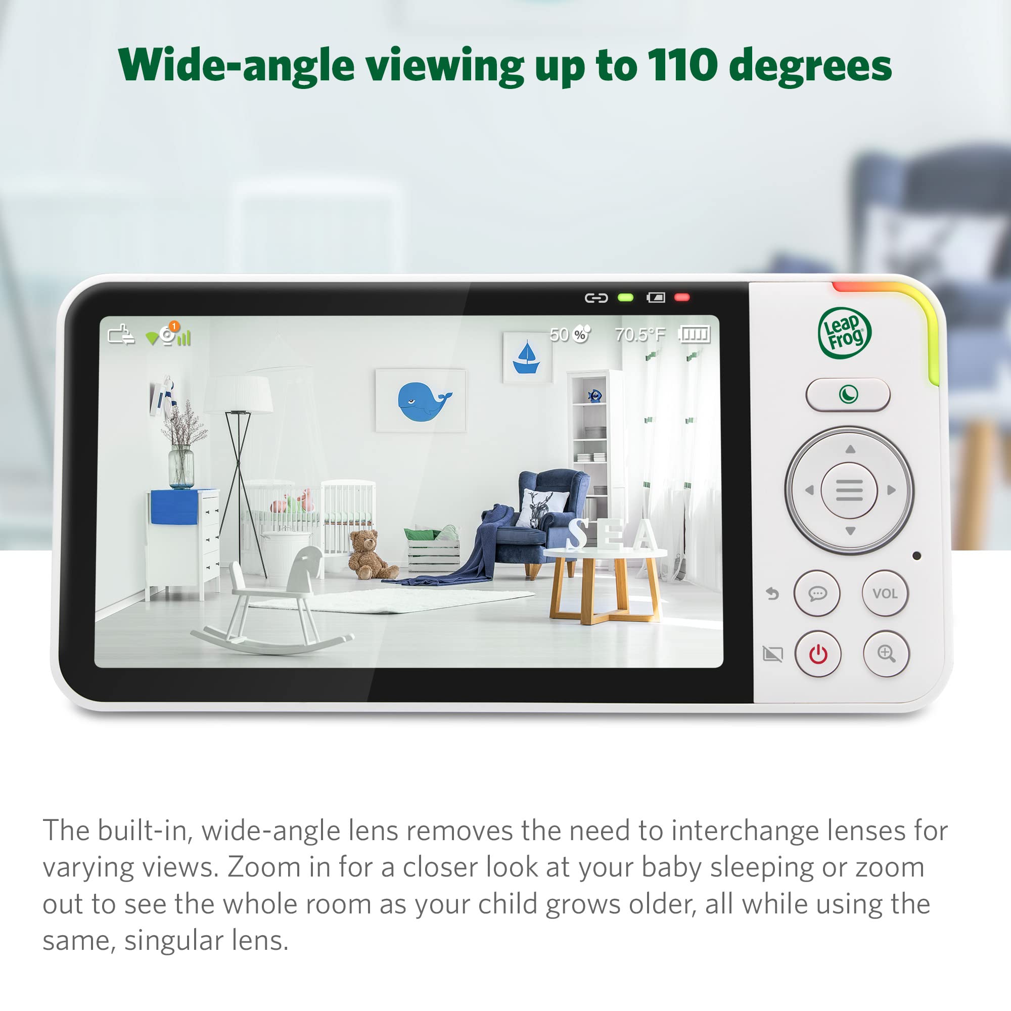 Foto 8 pulgar | Monitor Para Bebés Leapfrog Lf925hd Con Cámara 1080p Wifi Y Pantalla De 5 Pulgadas - Venta Internacional.