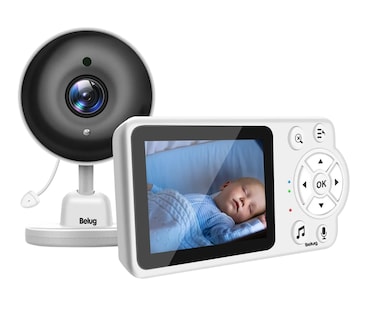 Foto 1 | Monitor Para Bebe Seguridad De Visión Nocturna Con Audio 2 Pzs Blanco
