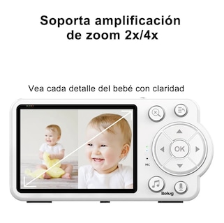 Foto 3 | Monitor Para Bebe Seguridad De Visión Nocturna Con Audio 2 Pzs Blanco