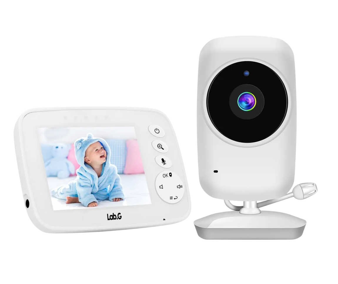 Monitor De Video Para Bebés Con Cámara De Visión Nocturna Blanco