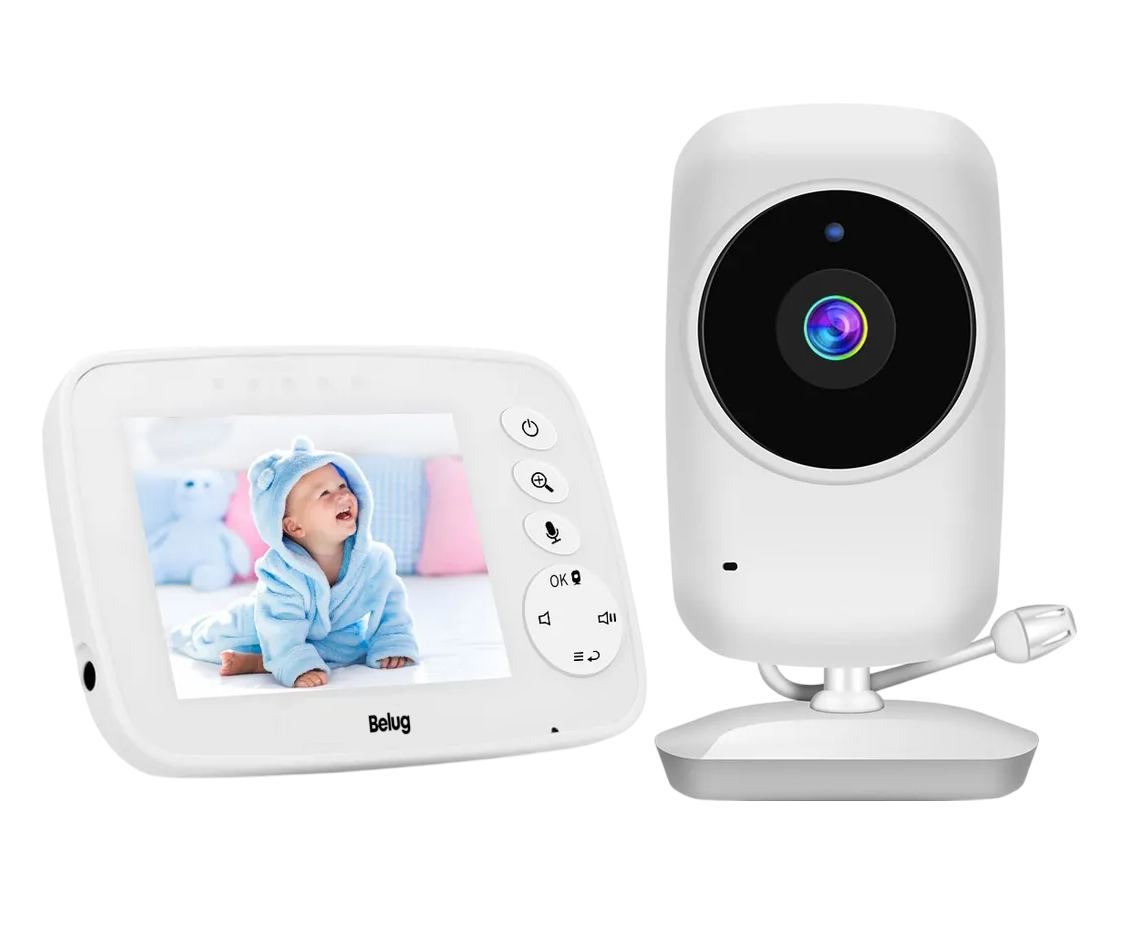 Foto 2 pulgar | Monitor De Video Para Bebés Con Cámara De Visión Nocturna Blanco