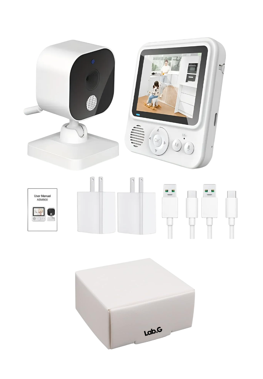 Monitor de Bebe con Vision Nocturna Blanco
