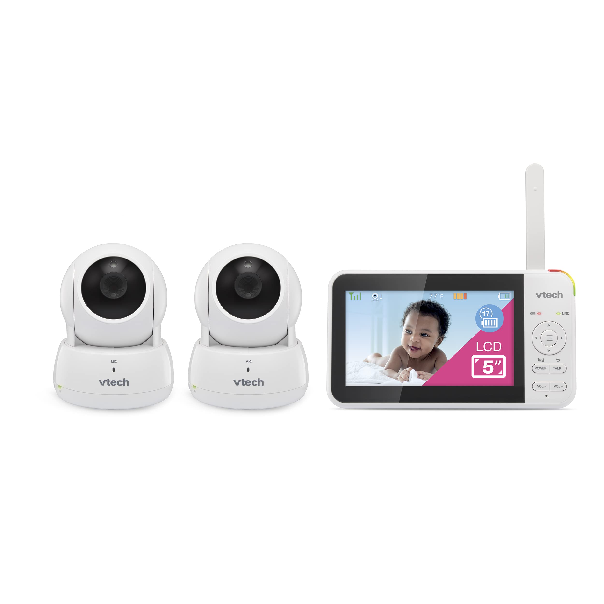 Monitor De Vídeo Vtech Vm924-2 De 2 Cámaras Y 5 Lcd Con Visión Nocturna - Venta Internacional. $3,561