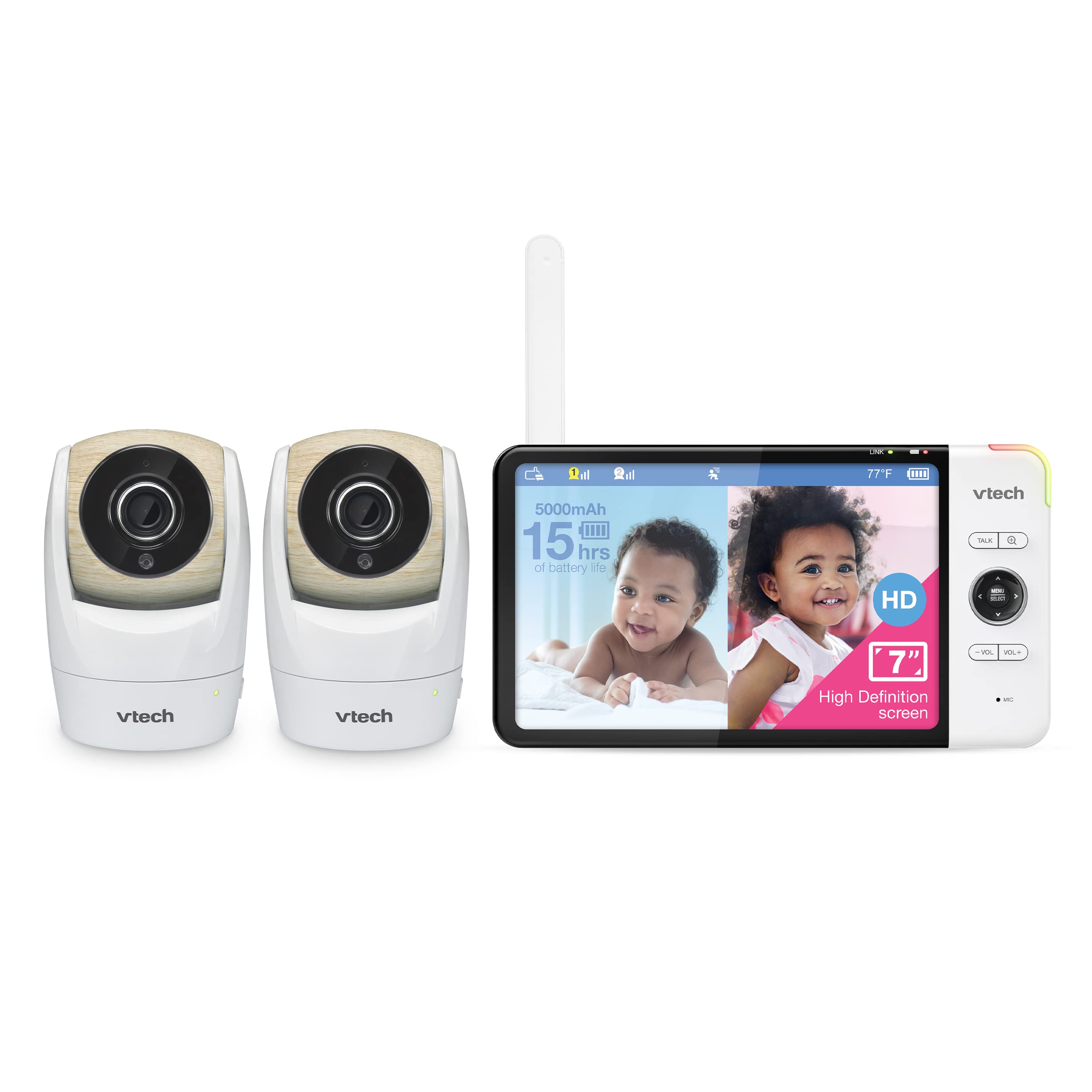 Monitor De Vídeo Vtech Vm919-2hd Con Pantalla Hd De 2 Cámaras, 7 Pulgadas Y 720p - Venta Internacional. $4,876