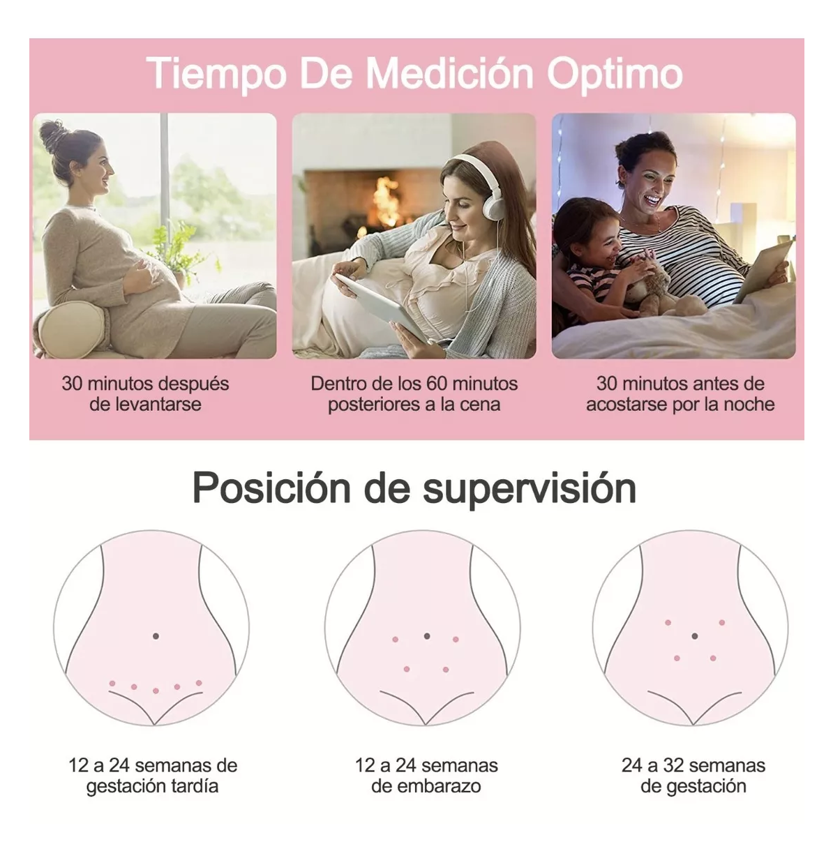 Foto 4 pulgar | Detector De Frecuencia Cardíaca Fetal, Portátil Blanco/rosa