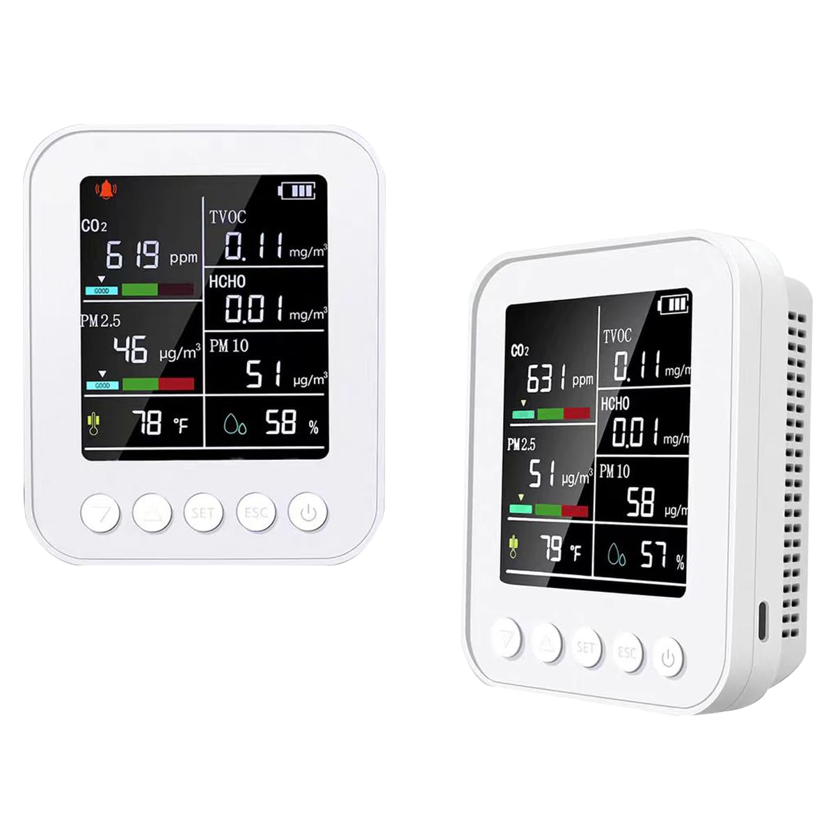Foto 1 | Monitor De Calidad Del Aire Brw Indoor 7 En 1, Medidor De Co2 Tvoc Hcho - Venta Internacional.