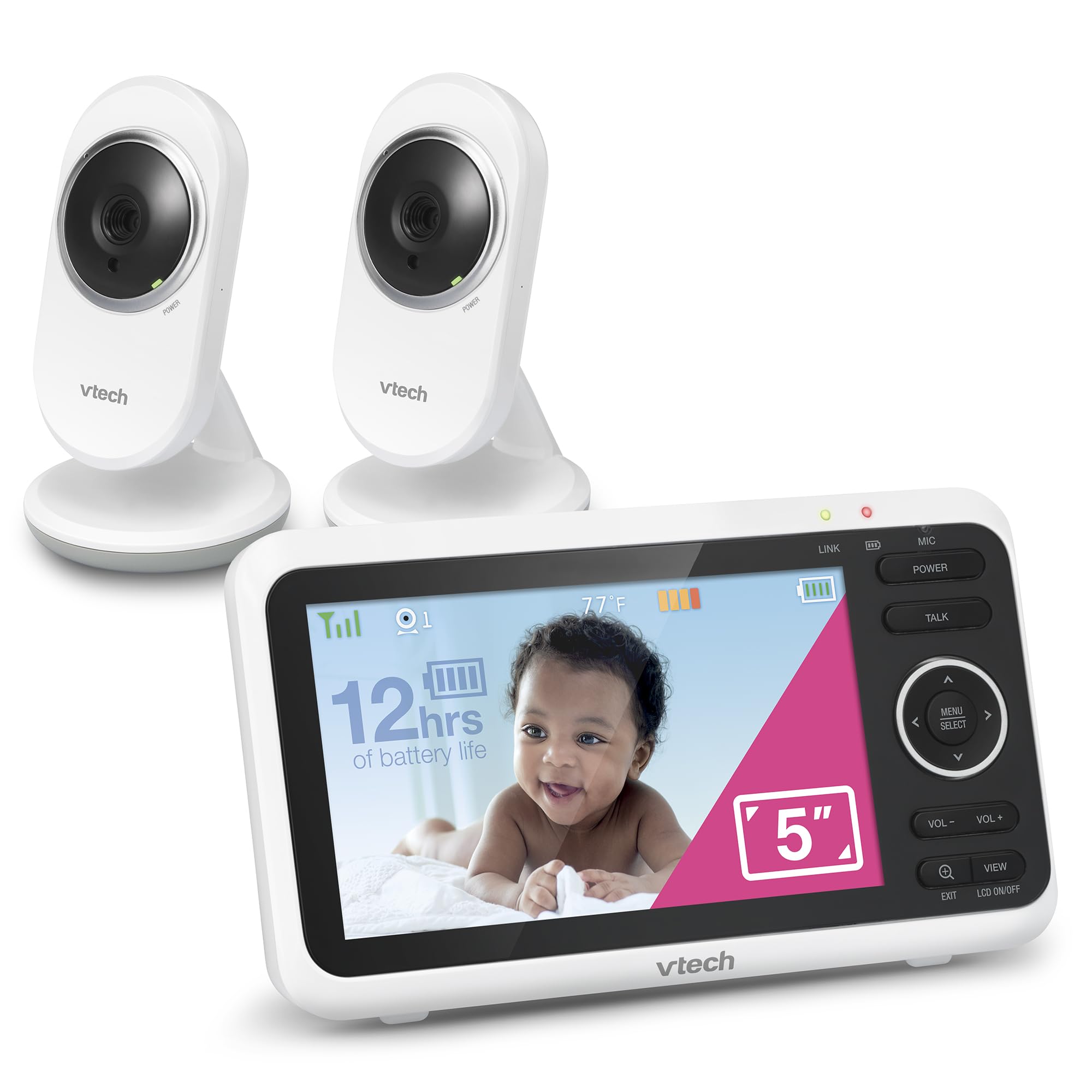 Foto 2 pulgar | Monitor Para Bebés Vtech Vm350-2 Con Pantalla Mejorada De 5 Pulgadas Y 2 Cámaras - Venta Internacional.