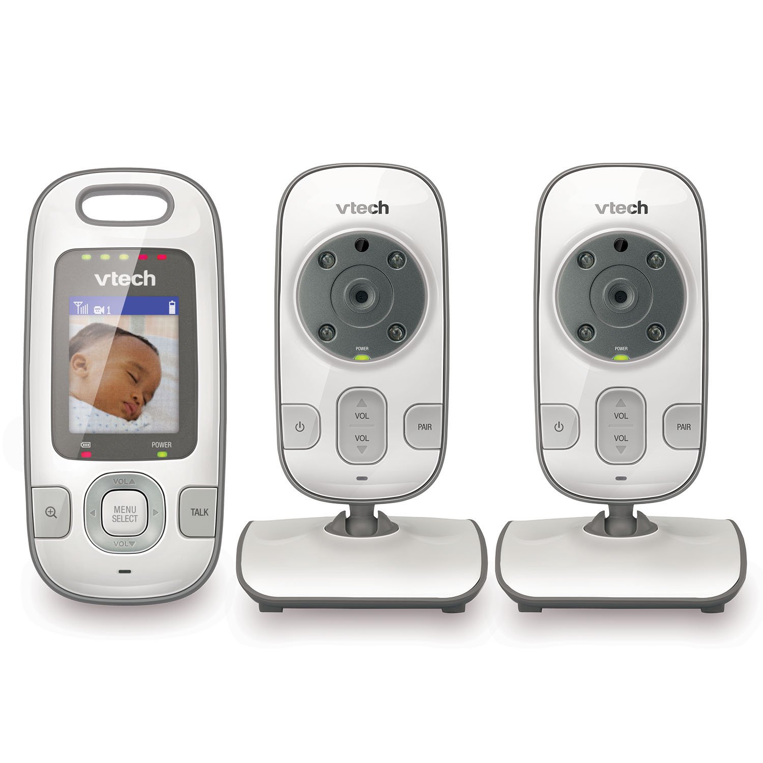 Foto 2 | Monitor De Vídeo Digital Para Bebés Vtech Bv73122gy Con 2 Cámaras, Color Gris - Venta Internacional.