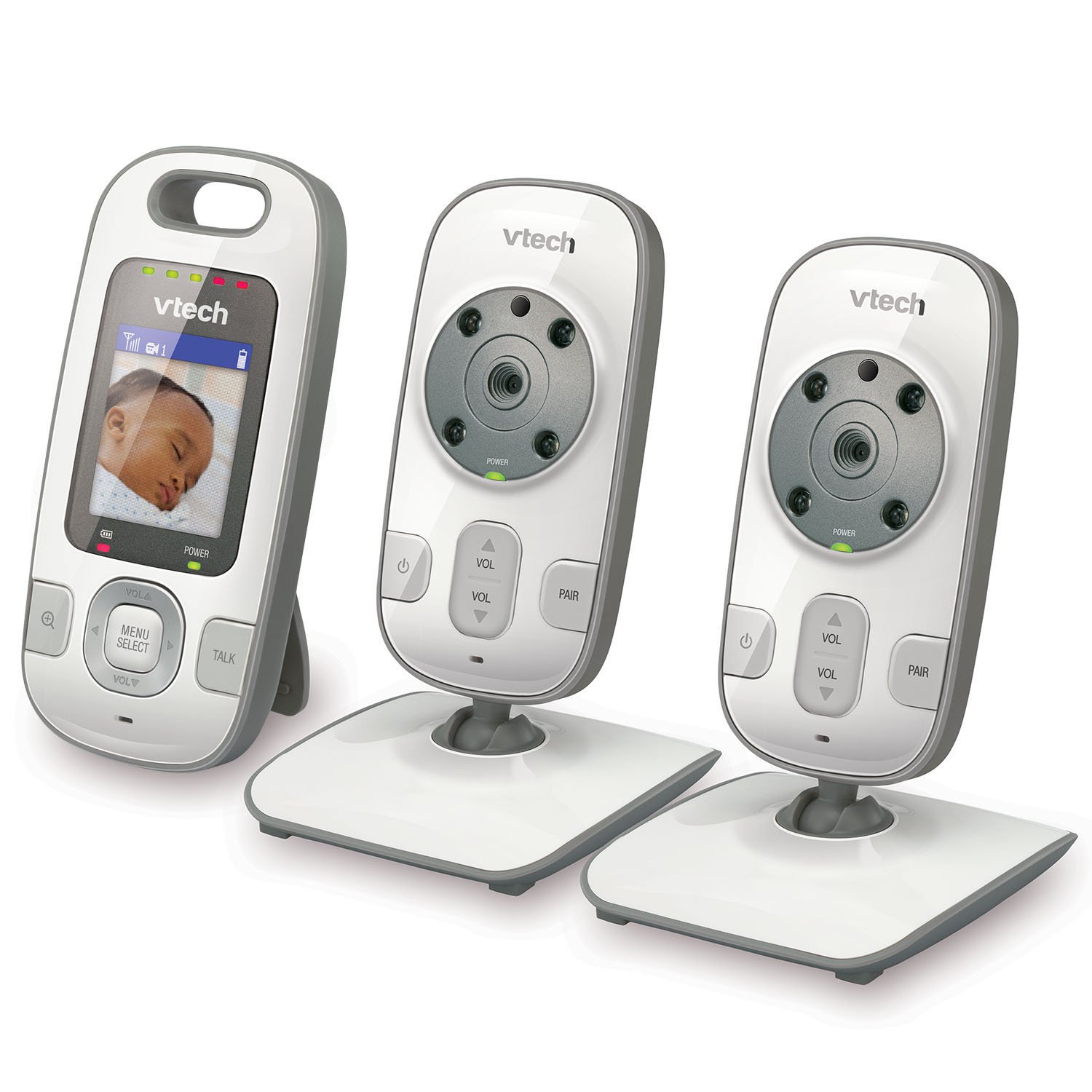 Foto 3 | Monitor De Vídeo Digital Para Bebés Vtech Bv73122gy Con 2 Cámaras, Color Gris - Venta Internacional.