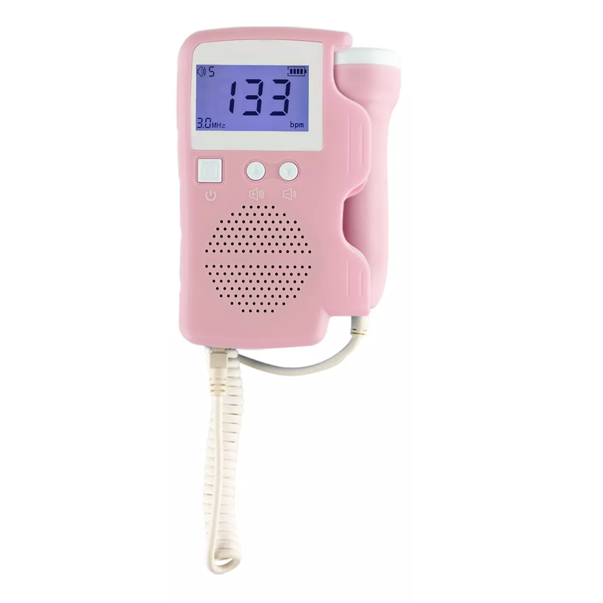 Ultrasonido Portatil Doppler Fetal Oye Latidos De Tu Bebe Eo Safe Imports Esi-17371  Rosa