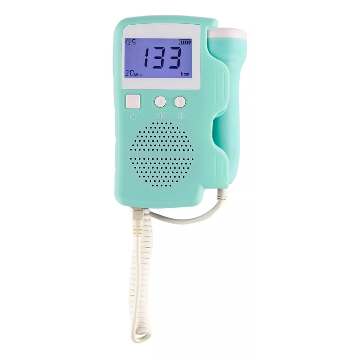 Ultrasonido Portatil Doppler Fetal Oye Latidos De Tu Bebe Eo Safe Imports Esi-17370 Verde