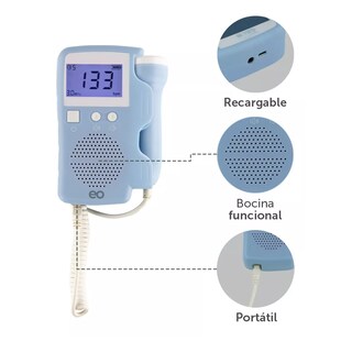 Foto 3 | Ultrasonido Portatil Doppler Fetal Eo Safe Imports Esi-17369-1 Azul