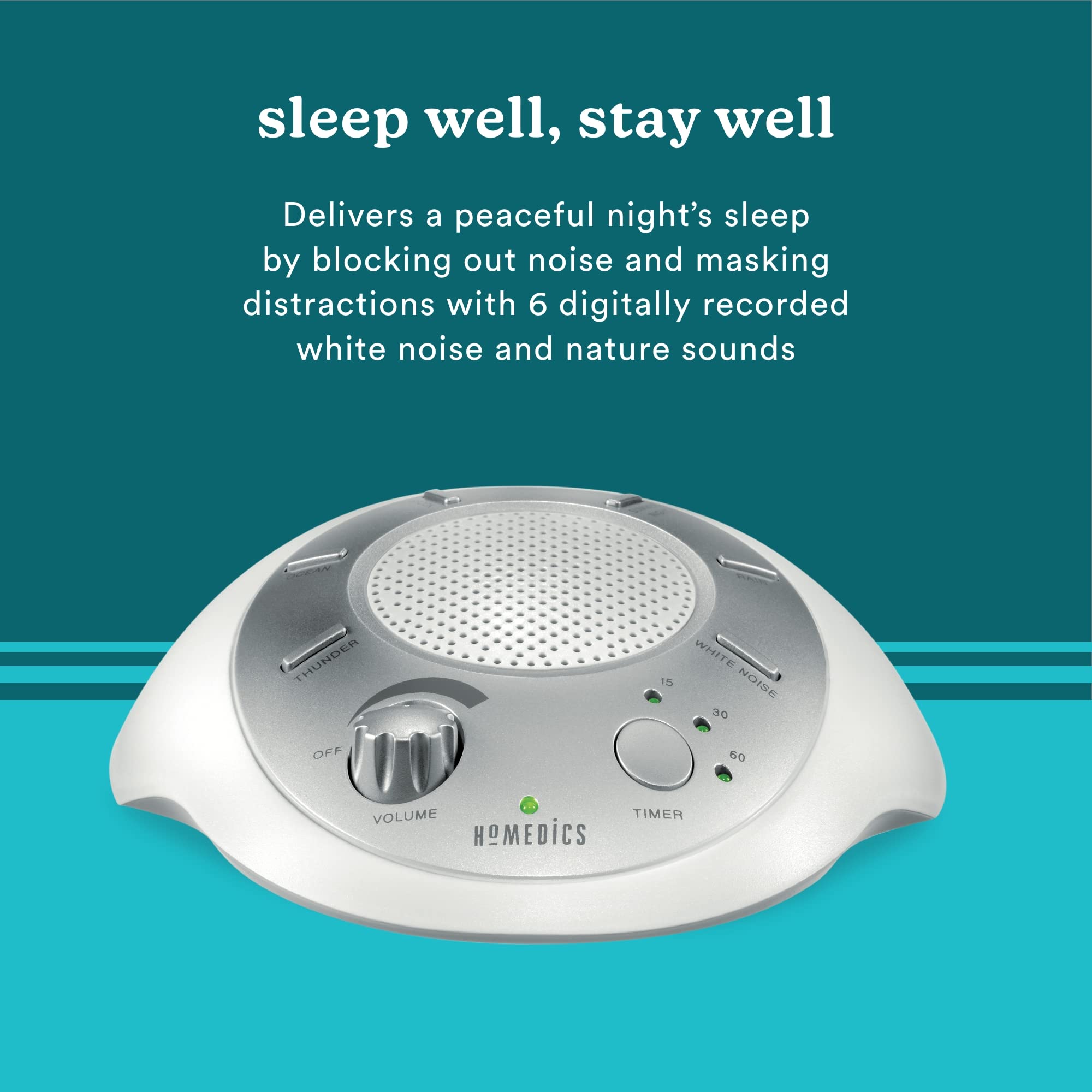 Foto 5 pulgar | Máquina De Sonido White Noise Homedics Soundsleep Silver - Venta Internacional.