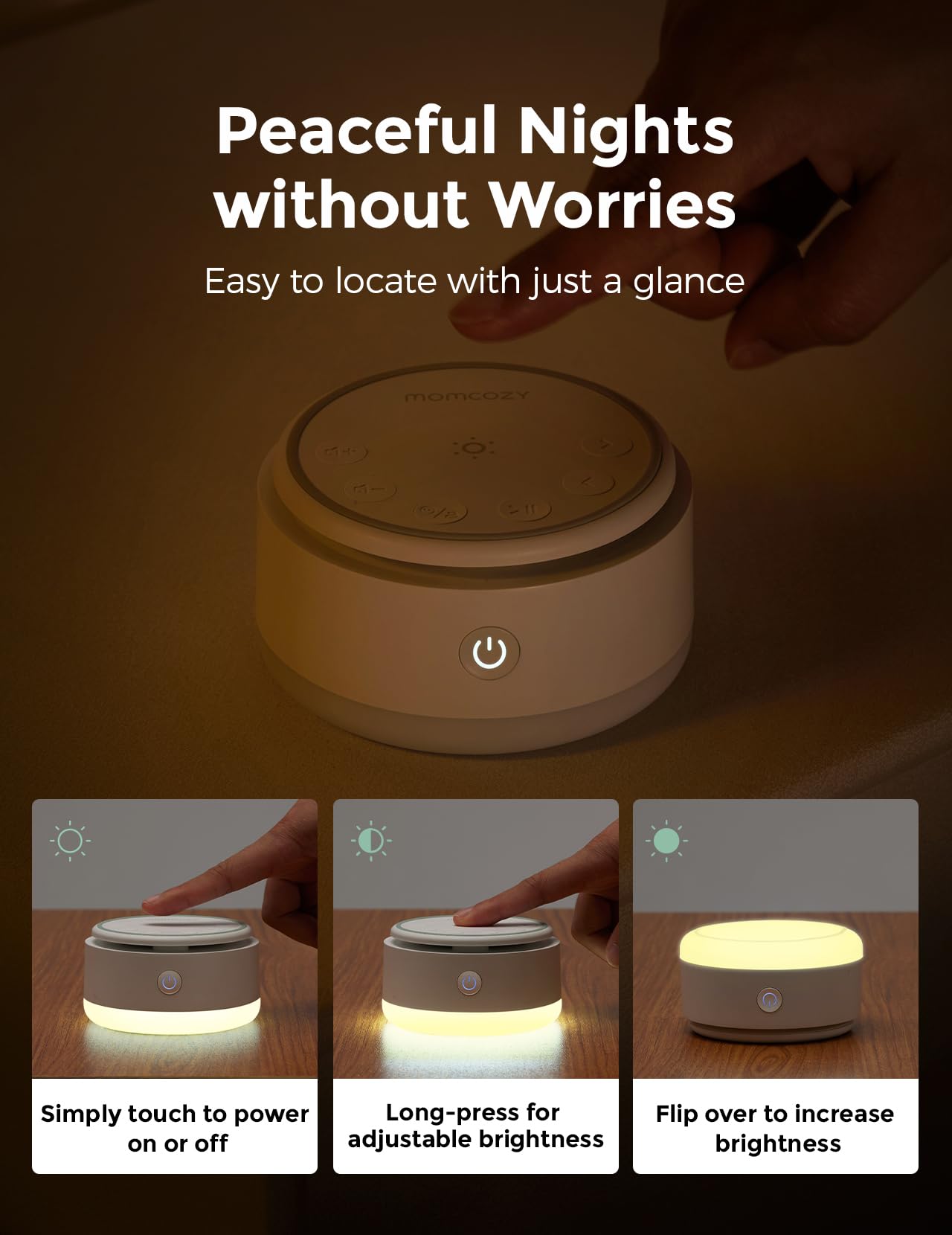 Foto 5 pulgar | Máquina De Sonido Momcozy Para Bebé Con 20 Sonidos Relajantes Y Luz - Venta Internacional.