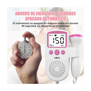 Foto 2 | Monitor Para Bebe Lab.g Monitor Para Escuchar Latidos Bebe Blanco Rosa