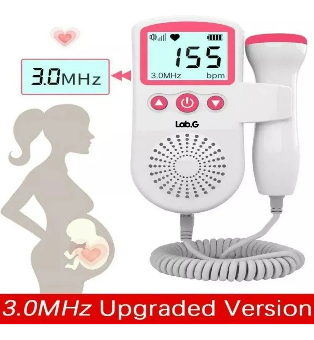 Foto 4 pulgar | Monitor Para Bebe Lab.g Monitor Para Escuchar Latidos Bebe Blanco Rosa