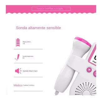 Foto 4 | Monitor Para Bebe Lab.g Monitor Para Escuchar Latidos Bebe Blanco Rosa