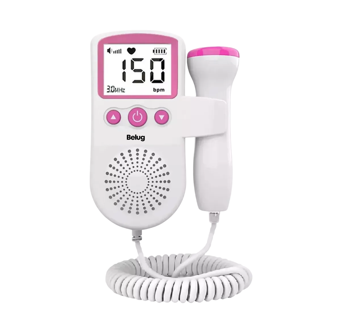 Foto 1 | Monitor Para Bebe Belug Monitor Para Escuchar Latidos Bebe Blanco Rosa