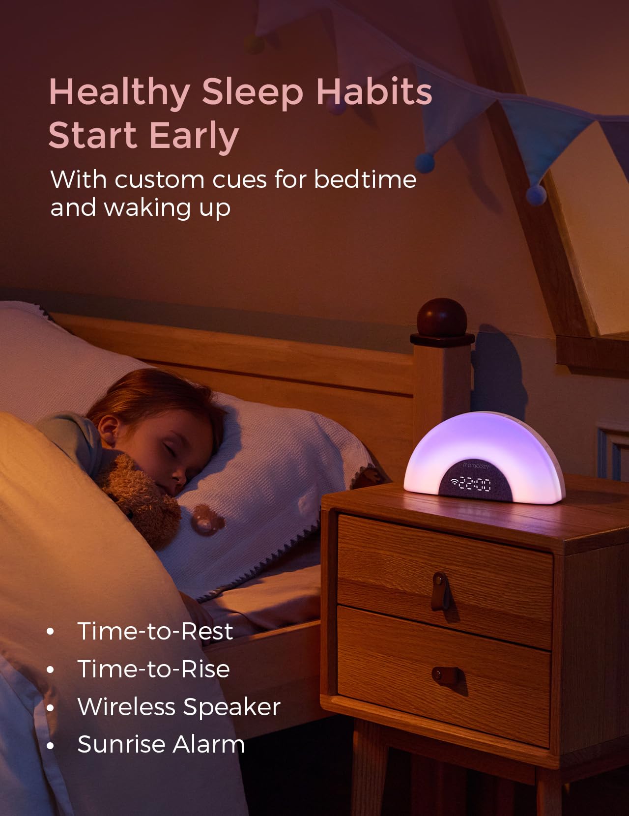 Foto 5 | Máquina De Sonido Para Bebés Momcozy Dreamsync Tech Con Luz Nocturna - Venta Internacional.