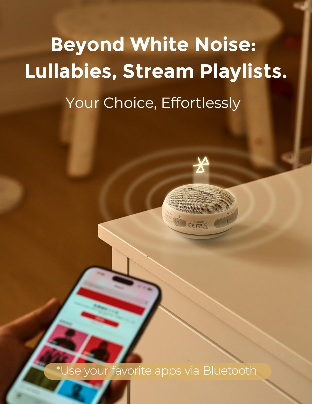 Foto 7 | Máquina De Sonido Portátil Momcozy Con Luz Nocturna, 20 Sonidos - Venta Internacional.
