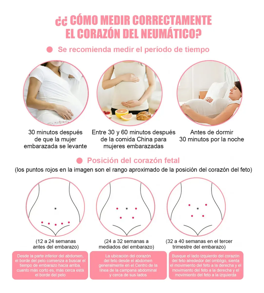 Foto 3 pulgar | Monitor Fetal  Lab.g  Doppler Para Escuchar Latidos Bebe Blanco Rosa
