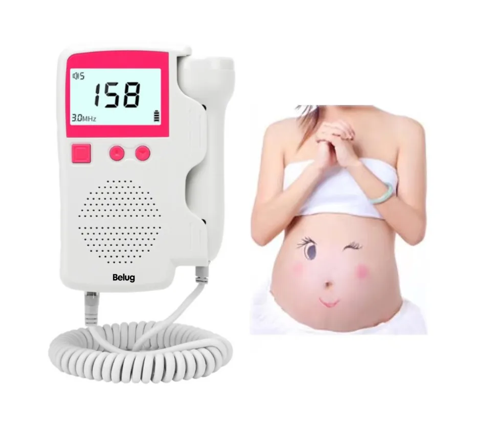 Foto 5 pulgar | Detector De Frecuencia Cardíaca Fetal Doppler + Gel Batería  Rosa