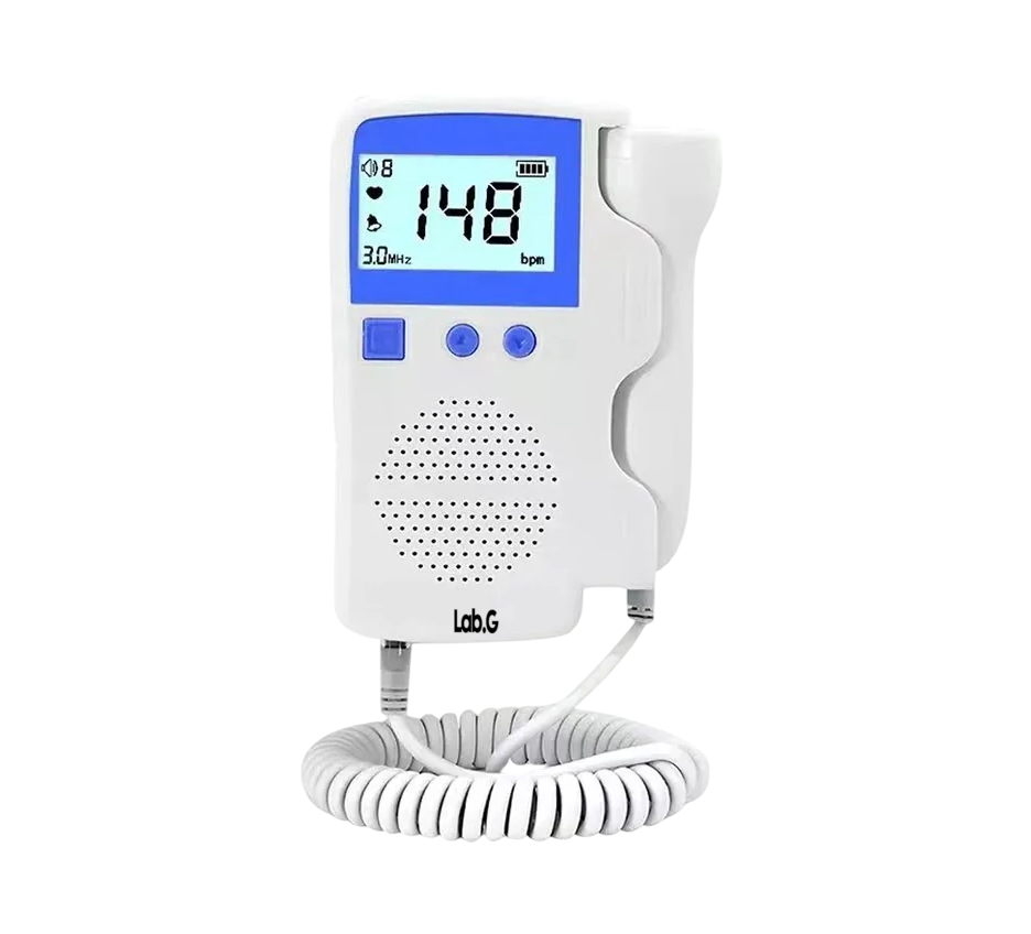 Detector De Frecuencia Cardíaca Fetal Doppler + Gel Batería  Blanco/azul