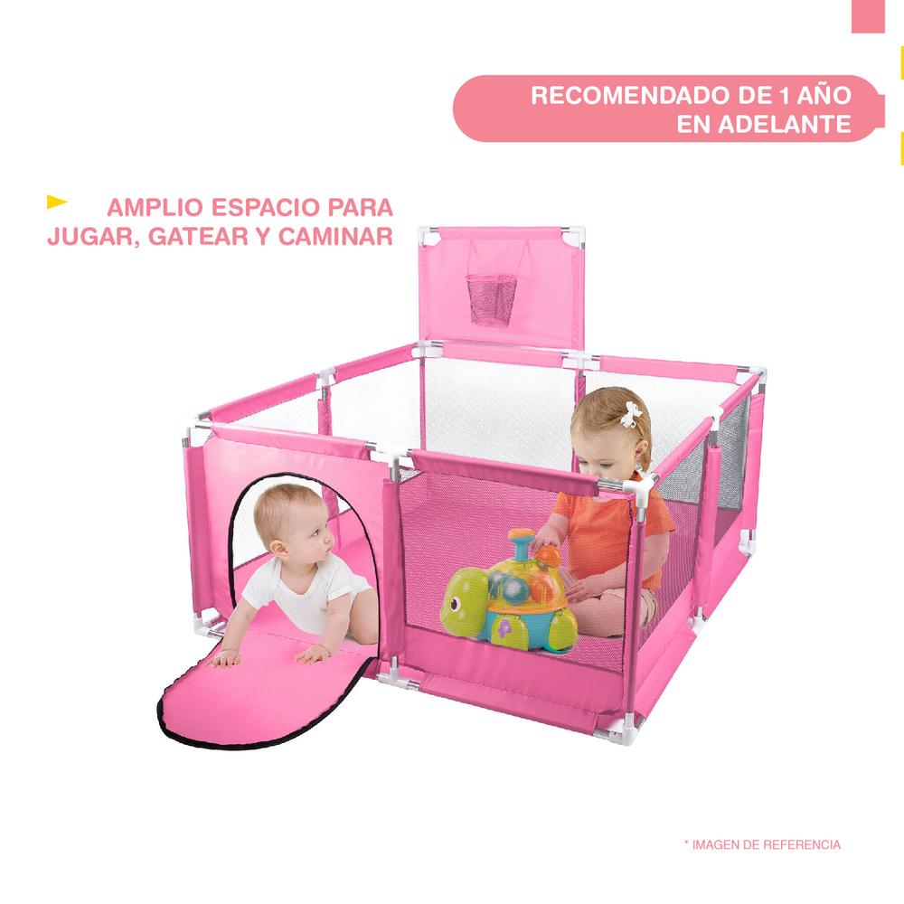 Foto 4 pulgar | Corral con Canasta de Basquetbol Yei color Rosa para Bebé