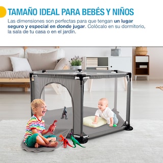 Foto 5 | Corral para Bebé Portátil Interior Exterior Bolsa De Viaje, Shimy Gris 83282-gl