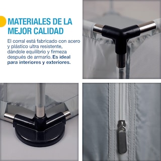 Foto 6 | Corral para Bebé Portátil Interior Exterior Bolsa De Viaje, Shimy Gris 83282-gl